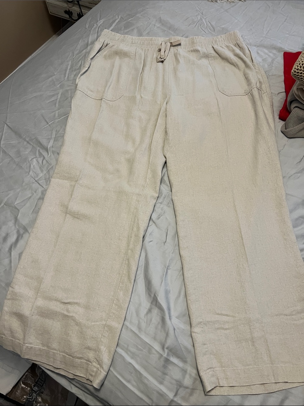 Cato Men's Cream Drawstring Casual Chinos